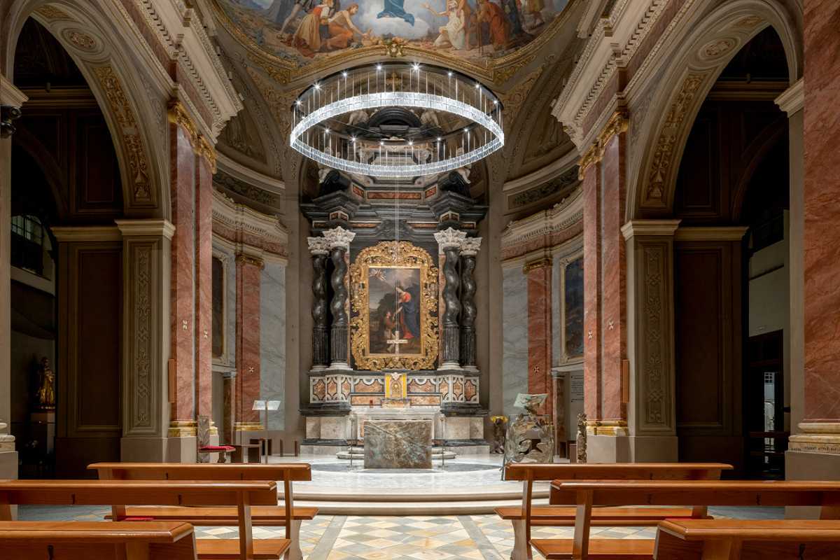 Interni e dettagli del Santuario di Cussanio