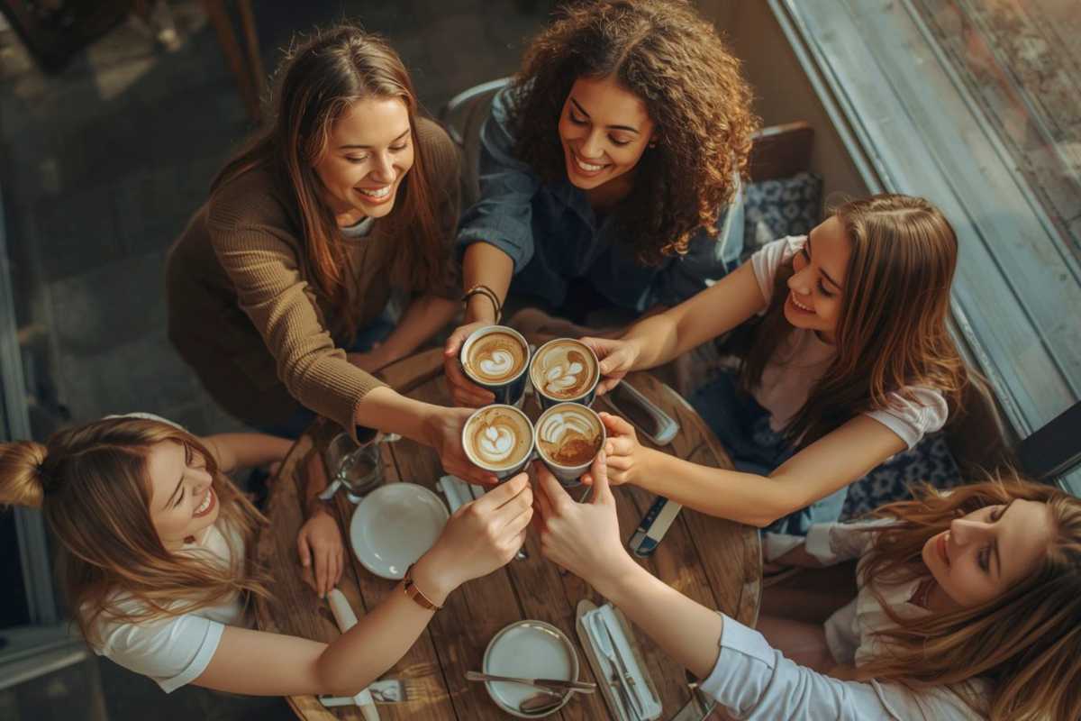Caffè storici di Torino con gente che si gode un aperitivo
